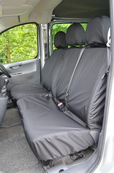 Single 07-16 Peugeot Expert Double HEAVY Duty RED Trim VAN Seat COVERS