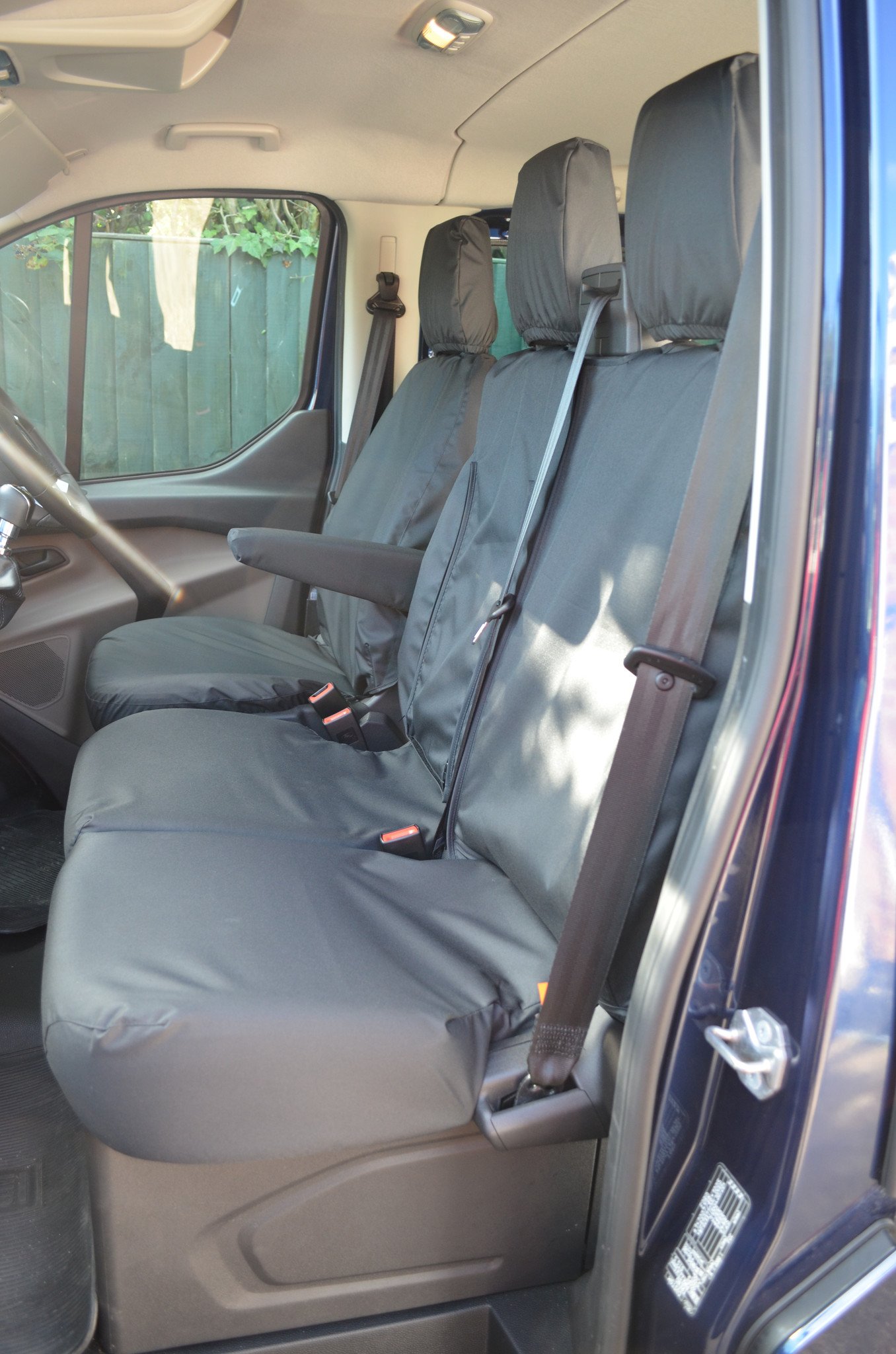 TAILORED REAR SEAT COVERS 180 FORD TRANSIT VAN DOUBLE CHASSIS & TIPPER MK8 2014